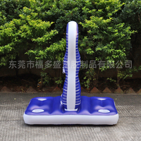Usine Nouveaux Produits Gonflable Lancer Rugby Rack Piscine Divertissement Balle Flottant Rangée Double Trou Cible D'eau