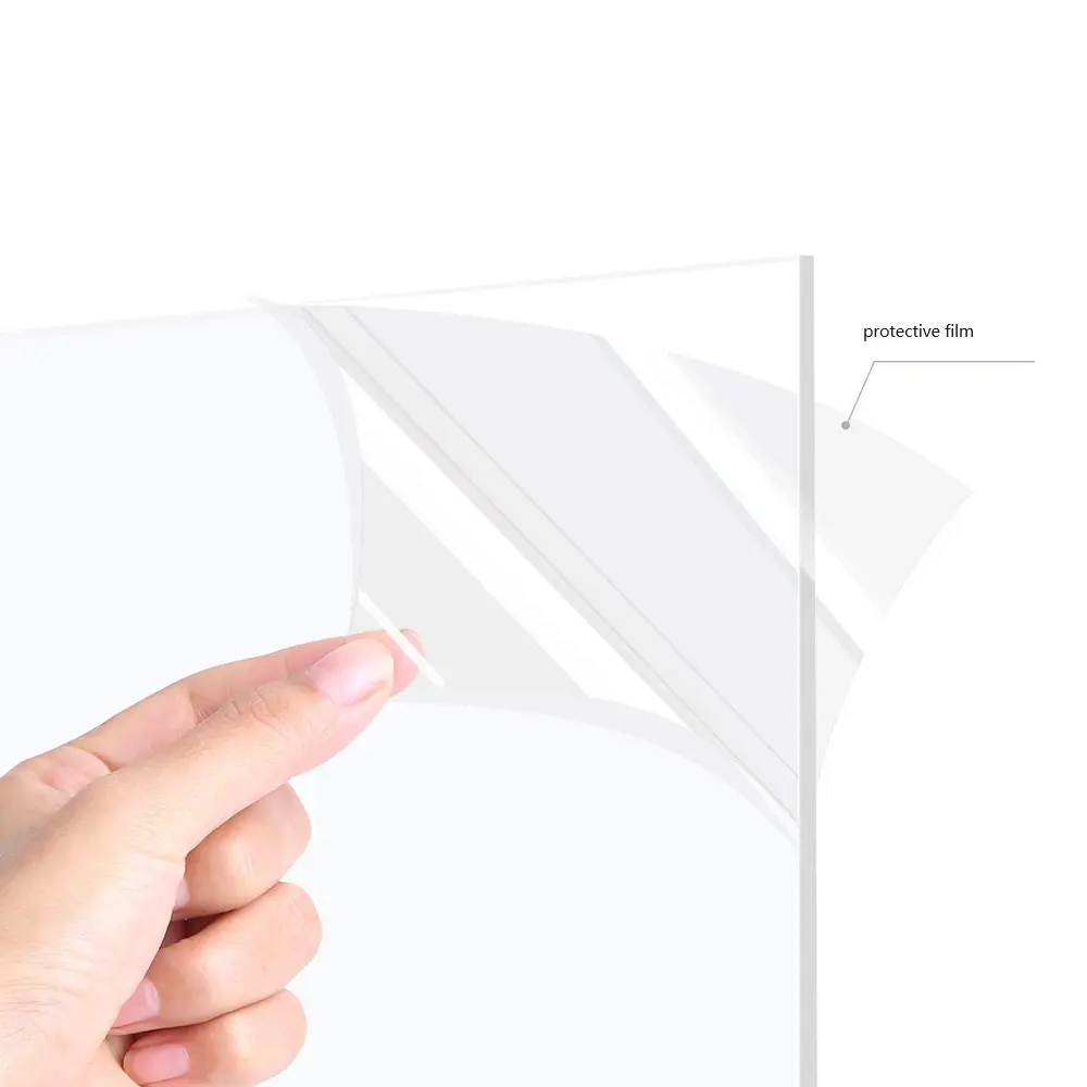 Fabricación de láminas acrílicas transparentes 5 ''x 7'' x 0.043 ''PMMA transparente Placa de plexiglás de vidrio orgánico láminas acrílicas
