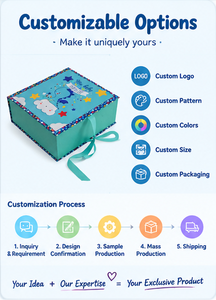 Caja de Regalo Personalizada para Recuerdos de Bebé, Cajas Rígidas con Impresión UV, Papel Kraft, Diseño Colorido, Cajones de Cartón, Notas de Dientes, Cumpleaños - Product Image 6