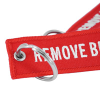 Porte-clés personnalisés brodés double face pour moto et tracteur, motif « Remove Before Flight », vente chaude, livraison gratuite