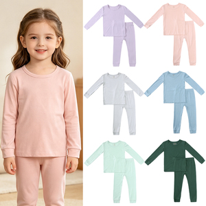 Maßgefertigte Kinder-Bambus-Pyjama-<span class=keywords><strong>Sets</strong></span> Großhandel Kleinkind Mädchen Jungen Schlafanzüge Baby-Bekleidungshersteller Umweltfreundliche Kinderbekleidungssets - Product Image 1