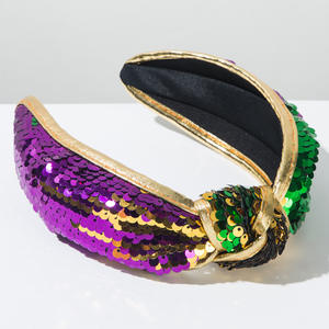 มาใหม่วันวาเลนไทน์มาร์ดิกราส์ที่คาดผมประดับมุกดอกไม้พลอยเทียม - Product Image 6