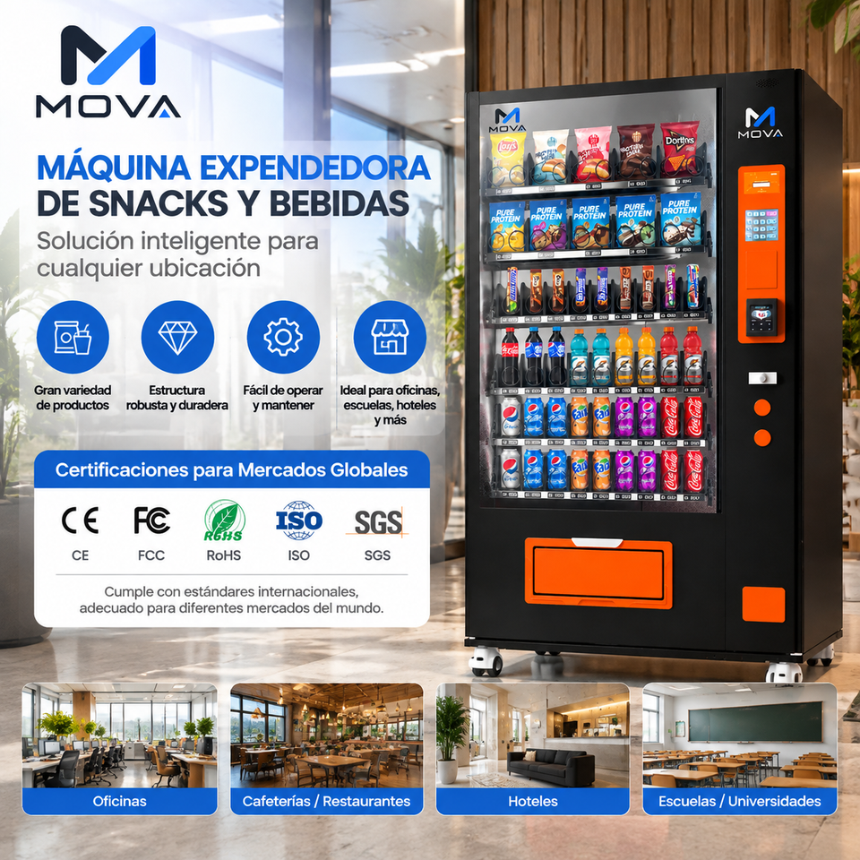 220 240V Button Vending Machine for Foods and Drinks 550W Refrigerated ...