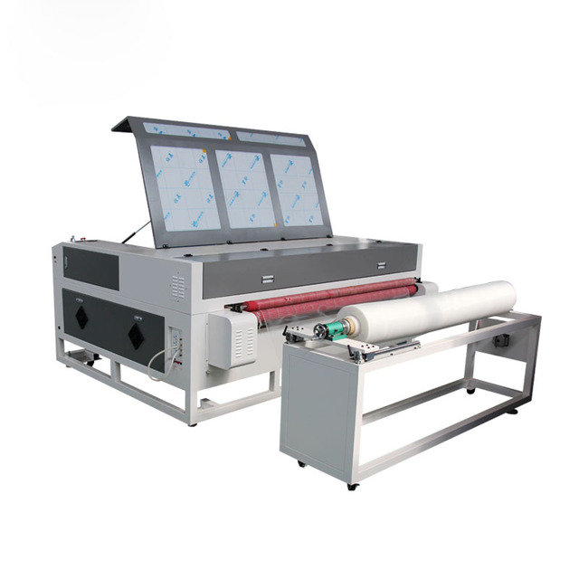 Hot Selling Auto-Feeding CO2 Laser Cutting Machines for Fiber Cotton Rubber Supports AI and BMP Formats