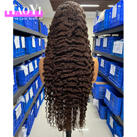 Perruque frontale HD sans colle en cheveux humains indiens bruts, alignés sur les cuticules, bouclés style Buméen, pour femmes noires
