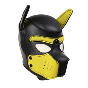Hot Fashion <span class=keywords><strong>Chien</strong></span> <span class=keywords><strong>Masque</strong></span> Chiot Cosplay Pleine Tête pour PU Caoutchouc Jeu de Rôle Haute Qualité <span class=keywords><strong>SM</strong></span> Adulte Jouets Chiot Capuche Tête Bondage <span class=keywords><strong>Masque</strong></span> - Product Image 4