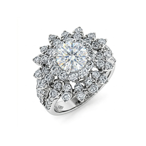 Custom <b>Silver</b>/10K/14K/18K <b>Solid</b> Gold 1 Karat VVS-VS Quality Round Lab Grown Brilliant Cut Diamond engagement Ring - Product Image 1