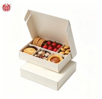 Conteneur en papier pliable personnalisé, respectueux de l'environnement, rose, avec compartiments, pour pâtisserie, biscuits, macarons, chocolat, fraises, desserts, cadeaux