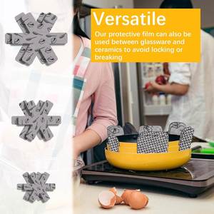 Protectors Stacking 3 Sizes Custom Logo Pan Separators Anti-Slip Cookware <b>Pads</b> Stop <b>Scratches</b> Marring Kitchen Storage - Product Image 2