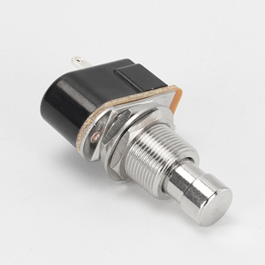 Interrupteur à pédale momentané 12 mm 1NO 2 broches SPST normalement ouvert, <span class=keywords><strong>bouton</strong></span>-poussoir métallique avec son claquement pour pédales d'effets de guitare - Product Image 4