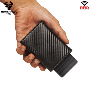 Portafoglio porta carte di credito con Logo personalizzato in pelle RFID - Product Image 2