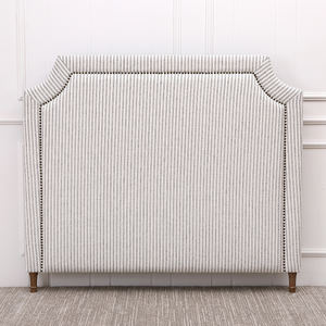 <span class=keywords><strong>Testiera</strong></span> <span class=keywords><strong>Letto</strong></span> Matrimoniale in Stile Moderno Imbottita in Tessuto a Righe Blu Scuro per Mobili da Camera da <span class=keywords><strong>Letto</strong></span> - Product Image 1