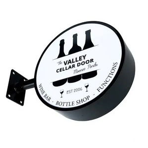 Enseigne lumineuse ronde personnalisée pour extérieur, boîte lumineuse LED pour publicité extérieure/intérieure, boîte lumineuse en acrylique pour <span class=keywords><strong>taverne</strong></span>, bar - Product Image 2