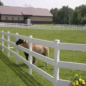 Matériel d'escrime de ferme et poteau, barrière équine de cheval