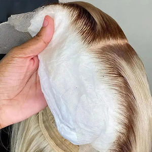 Fabrieks prijs 180 Density Bruine Wortels Asblond Body Wave Lace Frontal Pruik 13x6 Ombre Asblond Haarwerk Leverancier voor Vrouwen - Product Image 2