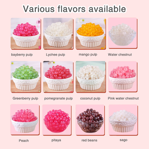 Taiwán <span class=keywords><strong>Granada</strong></span> Popping Boba Pearls Bursting Boba Ball Topping para Bubble Tea Milk Tea Bottle Shop Proveedor - Product Image 6