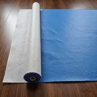 Rouleau de feutre de protection de sol pour peintre, base non tissée avec film PE imperméable bleu, résistant à l'usure, pour la rénovation et la peinture