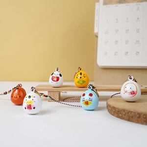 พวงกุญแจสัตว์ราศีมาเนกิญี่ปุ่นน่ารัก, พวงกุญแจเครื่องรางนำโชคกระเป๋าใส่โทรศัพท์รูปกระต่ายระฆังประดับรถตกแต่งบ้าน - Product Image 5
