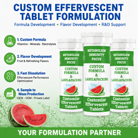 Comprimés d'électrolytes OEM ODM Fabricant Vitamines C D E B6 Magnésium Formule Personnalisée Saveur Pastèque Marque Privée