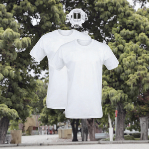 Men 100% Cotton Short Sleeve O-<b>Neck</b> <b>T</b>-<b>Shirt</b> Regular Fit Jersey Blank Casual Wear Solid <b>White</b> Color - Product Image 3