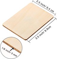 Carte postale en bois non fini en gros Gravure au laser Feuilles de bois vierges Formes rectangulaires Matériau en bois