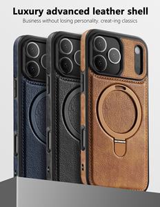 <span class=keywords><strong>Coque</strong></span> de téléphone magnétique avec support anneau métallique personnalisable en usine pour <span class=keywords><strong>iPhone</strong></span> 17 Pro Max, 17 Pro, 17 avec béquille - Product Image 3