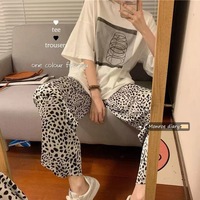 Ensemble de pyjamas d'été pour femmes en gros, 2 pièces, grande taille, vêtements de nuit amples en soie de lait, tenue décontractée douce pour la maison