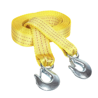 Sangle de remorquage avec crochets de sécurité, sangle de remorquage de véhicule d'urgence robuste, sangle de récupération renforcée en polyester, corde de remorquage