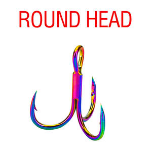 Alta calidad 4 #6 #8 #10 #10 Uds accesorios de cebo gancho de Color aparejos de pesca tienda suministros de equipo de acero tres libros - Product Image 4