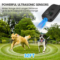 Répulsif à ultrasons portable pour chiens, rechargeable par USB, en plastique, dispositif anti-aboiement avec lumière LED