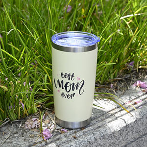 Gobelet isotherme à double paroi en acier inoxydable de 20 oz avec couvercle, personnalisable avec logo, revêtement poudré, pour café, vente en gros - Product Image 3