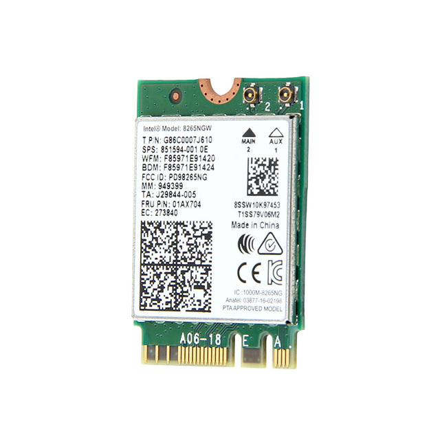 High Speed Laptop Wifi6 Openwrt OEM ODM M2 Ngff Dual Band Wireless Module for 867mbps Ble Network Connectivity