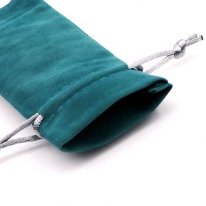 Pochette à bijoux en velours avec cordon de serrage, logo personnalisé en estampage à chaud, en microfibre de daim de luxe, pour l'emballage de bijoux et le rangement de cadeaux - Product Image 5