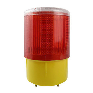Feu de signalisation LED rouge clignotant, lumière stroboscopique IP65, montage au sol, plastique, 3,7 V, alimenté par énergie solaire, lumière de sécurité routière - Product Image 1