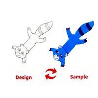 Jouet à mâcher pour chien en peluche couineur, design animal mignon, durable, renard, raton laveur, écureuil – Offre spéciale