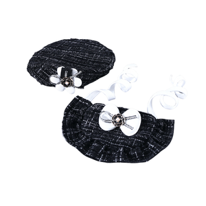 Encaje perro gato pañuelo Collar Vintage bufanda con Bowknot perla mascota babero perro collar corbata Noble perro - Product Image 3