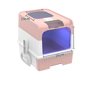 Cat Litter <b>Box</b> Super Sized Drawer Style Fully Enclosed UV Protected Splash Proof Cat Toilet Pet Accessory <b>Plastic</b> - Product Image 1