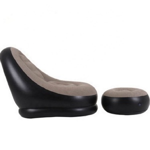 Comfortable <b>Inflatable</b> Lazy <b>Sofa</b> With Footstool for Living Room Bedroom Office <b>Inflatable</b> Air <b>Sofa</b> - Product Image 3