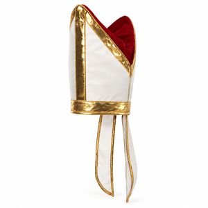 <span class=keywords><strong>Chapeau</strong></span> <span class=keywords><strong>de</strong></span> Mitré <span class=keywords><strong>de</strong></span> <span class=keywords><strong>Pape</strong></span> en Peluche Blanc Doré Personnalisé pour Adulte, Réglable, pour Costume Religieux, Fête, Spectacle Scénique, Vente en Gros - Product Image 5