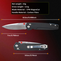 Couteau pliant BM485 EDC, manche en fibre de carbone et G10, lame en acier S30V, couteau de poche léger de 63 g pour le camping, expédition rapide aux États-Unis