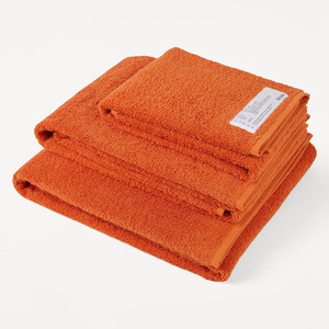 En gros personnalisé <span class=keywords><strong>orange</strong></span> serviettes de bain ensemble main <span class=keywords><strong>serviette</strong></span> gant de toilette usine prix coton serviettes - Product Image 2