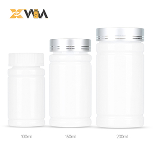 Opaque White PET Medicine Bottle 100-250ml Smooth Thread Mouth for Health &amp; Wellness Products Container - Product Image 1