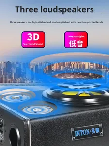 Caisson de basses ultra-fin pour <span class=keywords><strong>voiture</strong></span> Inton, siège, volume élevé, haute qualité, radio haut de gamme, haut-parleur Bluetooth avec télécommande - Product Image 4