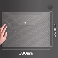 Vente en gros d'enveloppes en plastique transparentes A4 Sacs à dossiers avec logo personnalisé pour documents scolaires Organisateurs de documents avec bouton pression