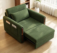 Canapé-lit double usage pliable inclinable moderne en métal avec rangement pour salon, petit appartement, chambre multifonctionnelle, hôtel