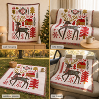 Tapisserie décorative toutes saisons en mélange polyester/coton, jacquard tissé sur mesure, anti-boulochage, rafraîchissante – Vente chaude directe usine