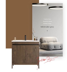 Ingrosso di Fabbrica Mobili <span class=keywords><strong>da</strong></span> Bagno a Terra Moderni con <span class=keywords><strong>Lavabo</strong></span> e Armadietto Impermeabile a Prezzo Conveniente - Product Image 2
