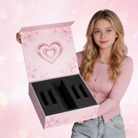Échantillons de conception gratuits – Boîte rigide de luxe style livre en papier, finition mate, gaufrage personnalisé, insert en mousse EVA, fermeture magnétique crème – Livraison en 1 jour