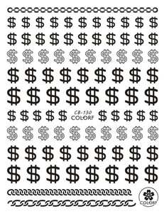 TSZS rico estilo rico manicura pegatina 3D dinero dólar signo uñas arte pegatinas holográfico divertido dinero uñas calcomanía - Product Image 4