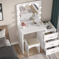 Nouvelle commode avec miroir meubles de chambre à coucher maquillage coiffeuse acrylique femme soirée commode